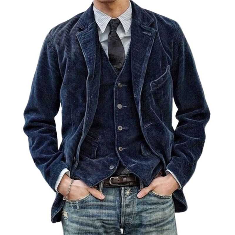 Herre blazer og vest sett i tidløst design. Perfekt for formell og business casual stil.