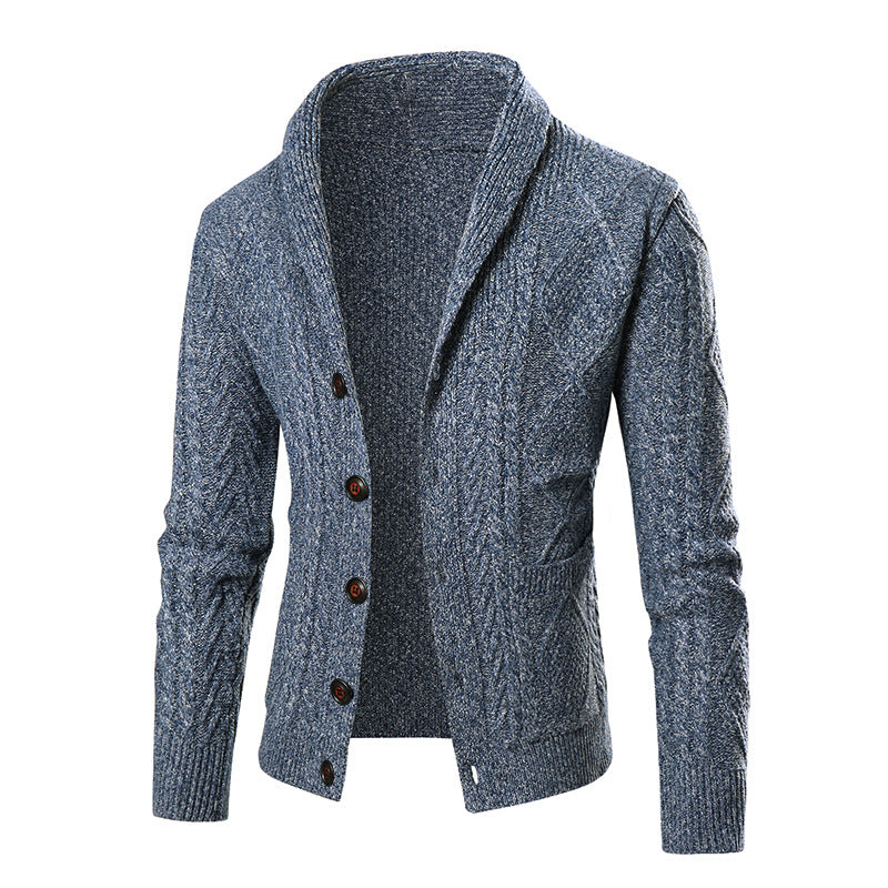 Elegant, men casual herre cardigan med avslappet passform, en premium genser for stilige menn.