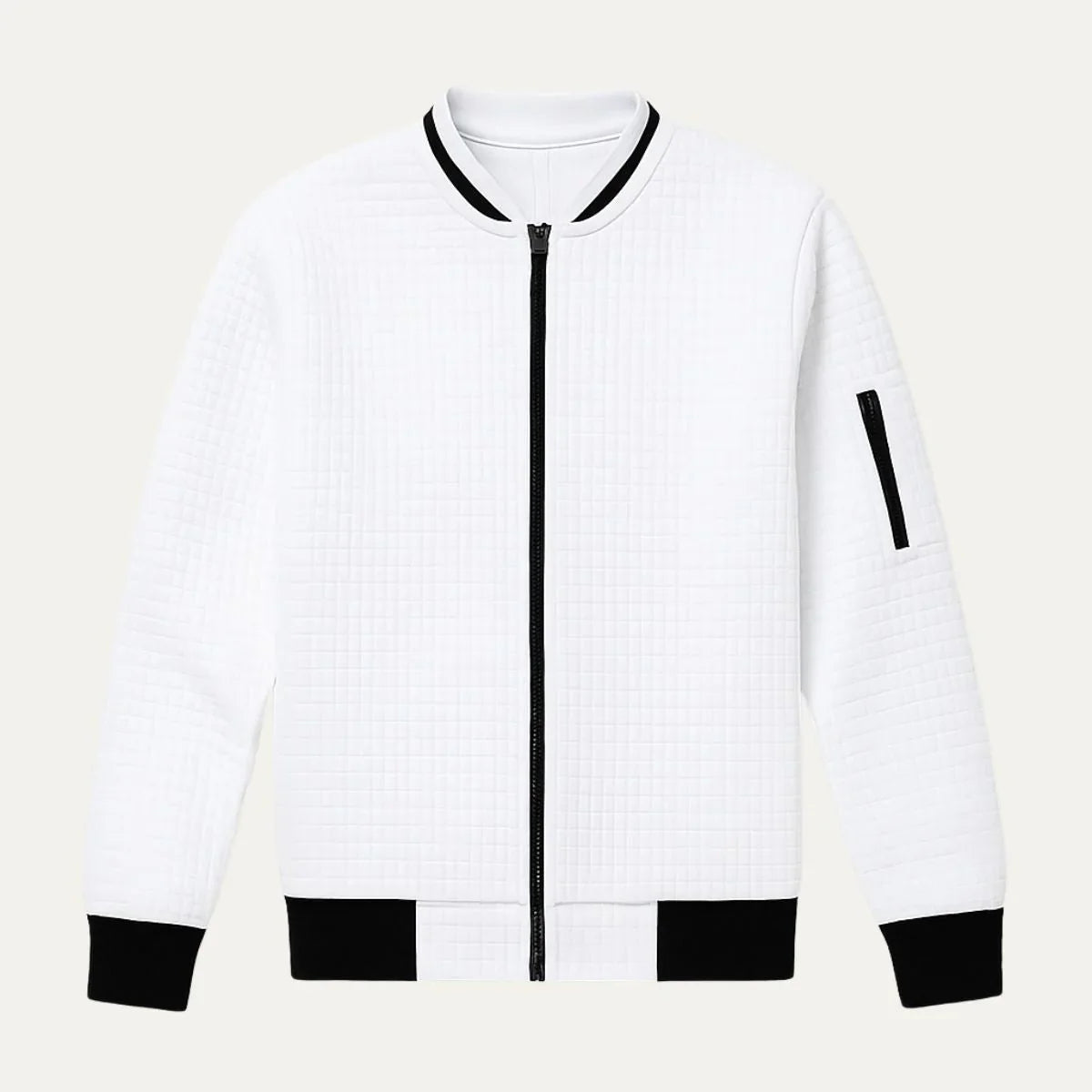 Marineblå cardigan herre med glidelås. Moderne, allsidig plagg for stilren komfort.
