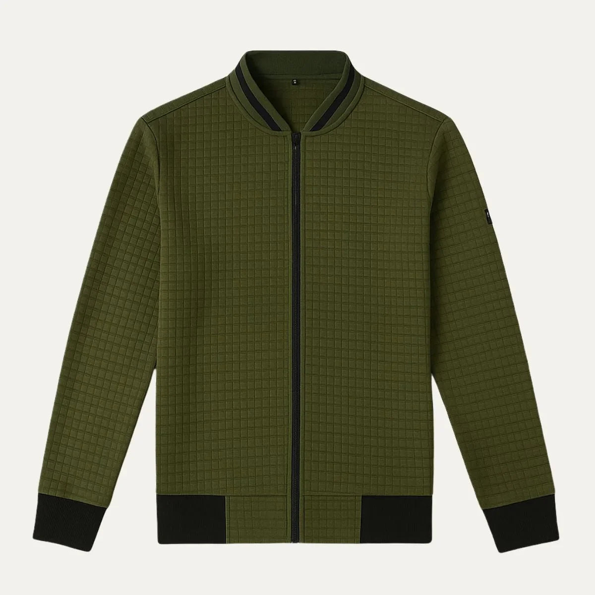 Stilig herrecardigan med full glidelås. Elegant og varm for kjølige dager.