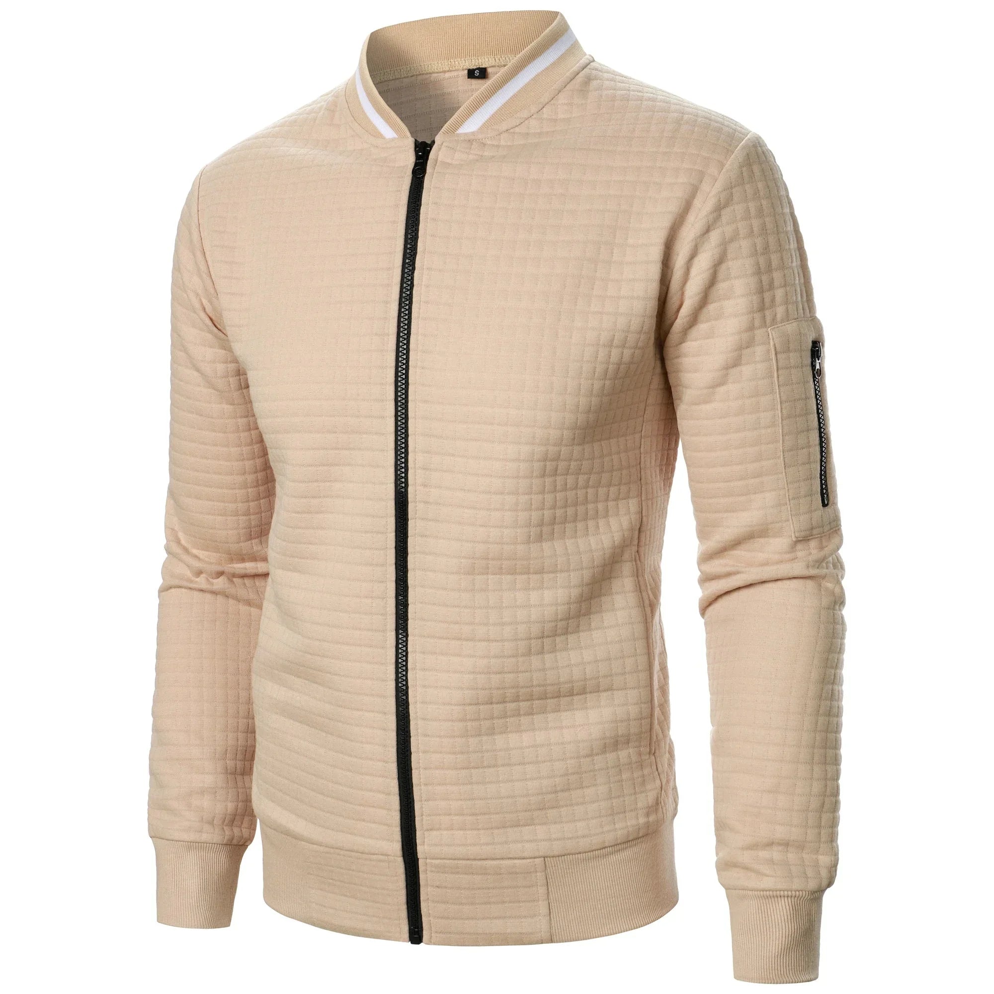Elegant herrecardigan med glidelås. Enkel å style for både jobb og fritid.