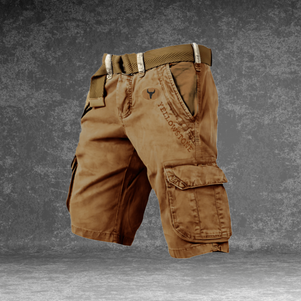Praktiske herre cargo shorts med romslige lommer. Ideell fritidsbekledning for menn.