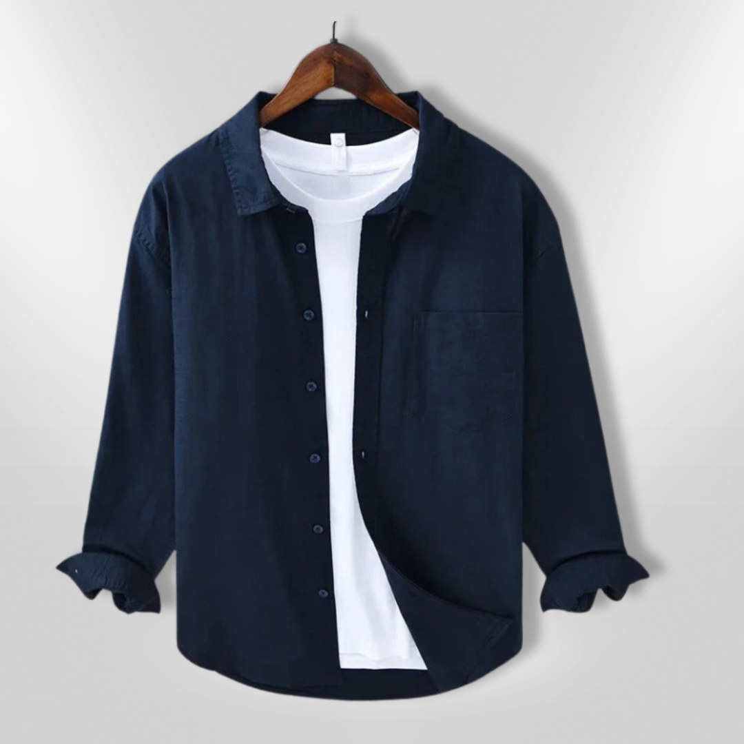 Stilfull og avslappet herre chemise, ideell sommerskjorte for menn som verdsetter komfort.