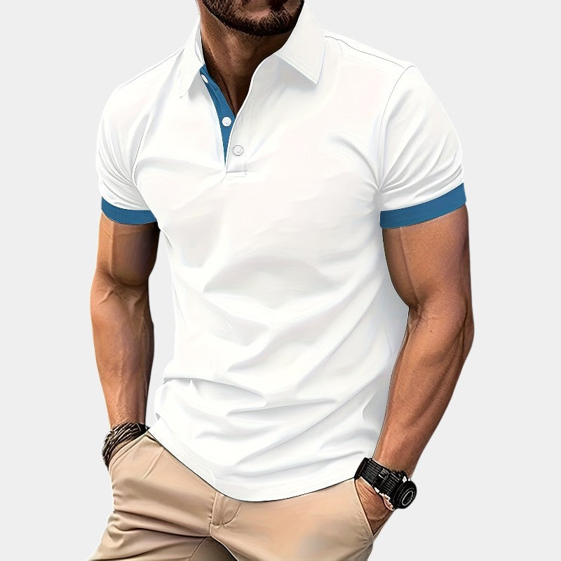 Klassisk herre golfskjorte med tidløst design og pustende egenskaper. Perfekt for golfere.