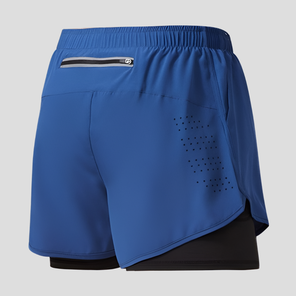 Praktisk herre løpeshorts for løping, med sikker glidelåslomme for nøkler og mobil.
