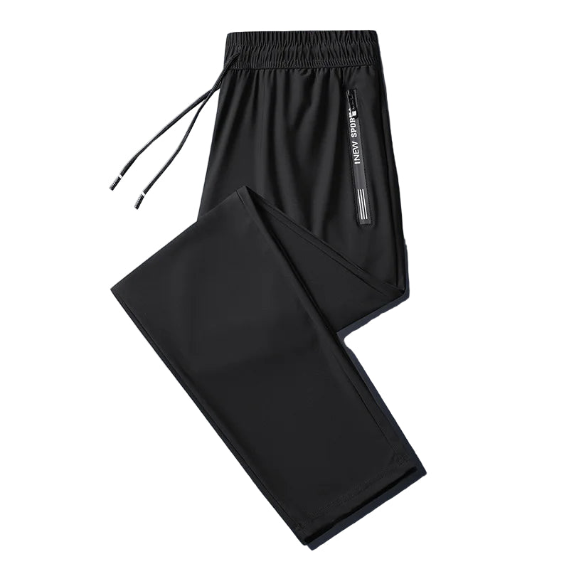 Herre joggebukse i bomullsblanding med glidelåslommer for komfortabel stil, perfekt til trening og fritid.