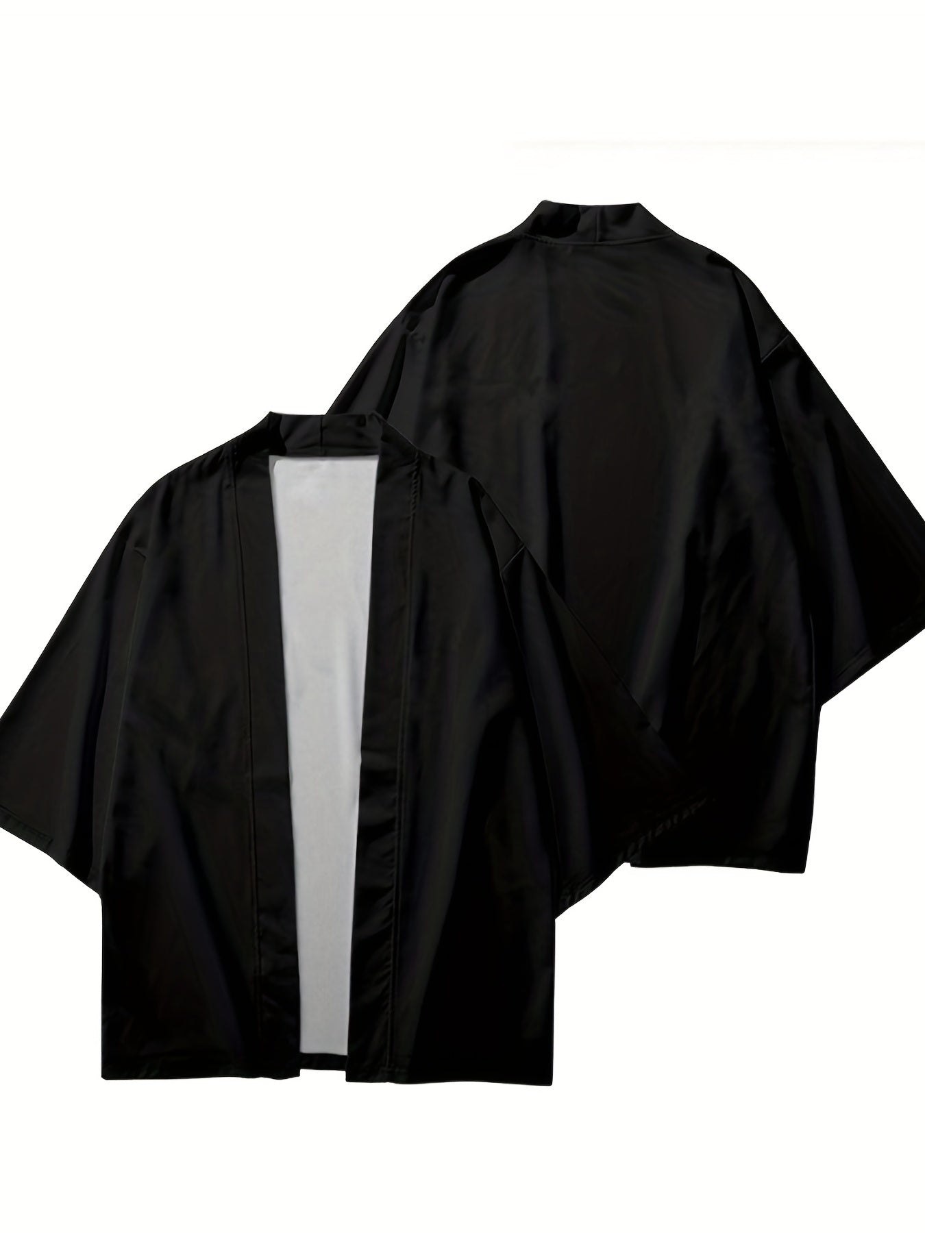 Lett herre kimono i tradisjonell japansk stil. Åpen front design, perfekt for avslappet sommerklær.