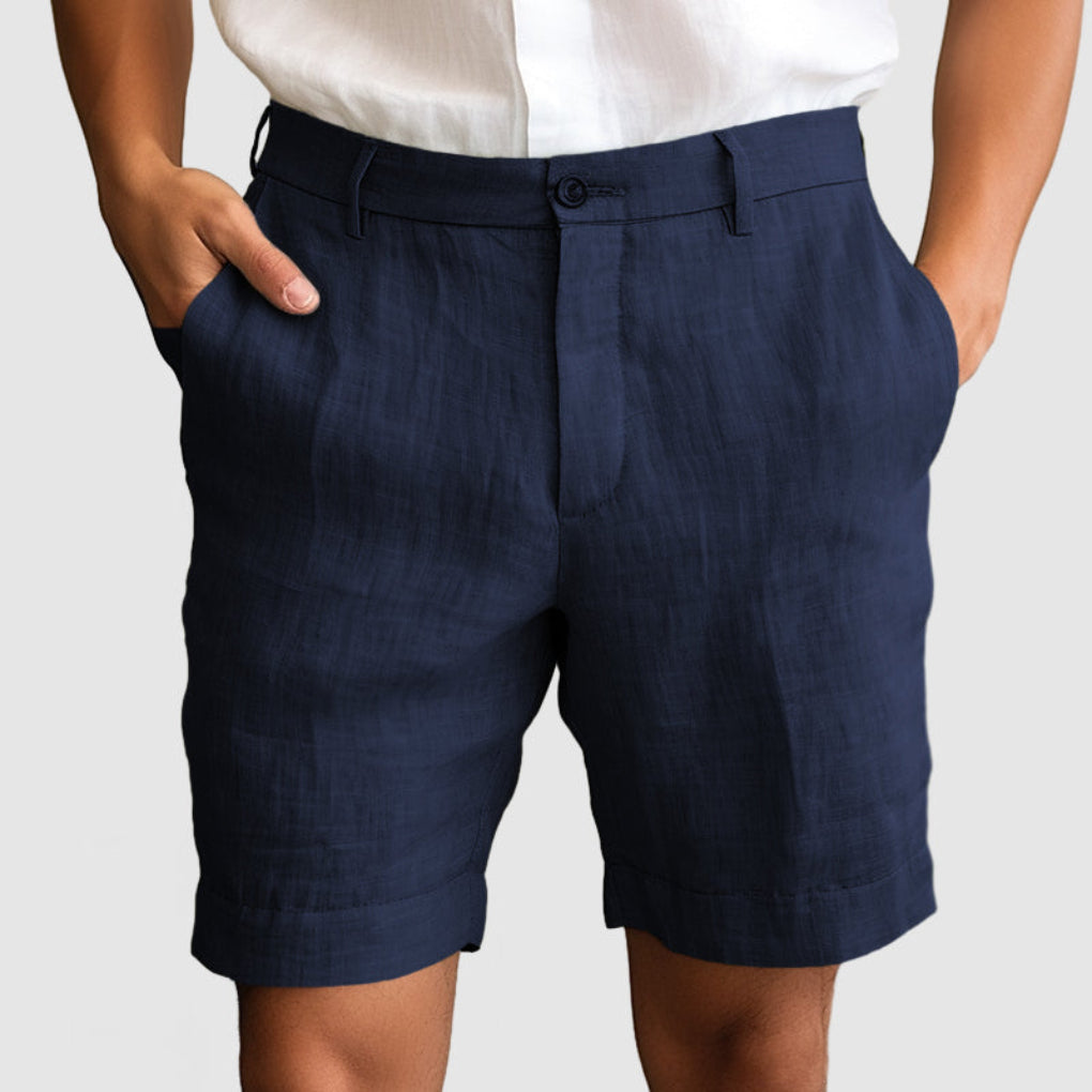 Svarte herre lette shorts, allsidig for fritid, sommer og hverdag, også tilgjengelig i store størrelser.