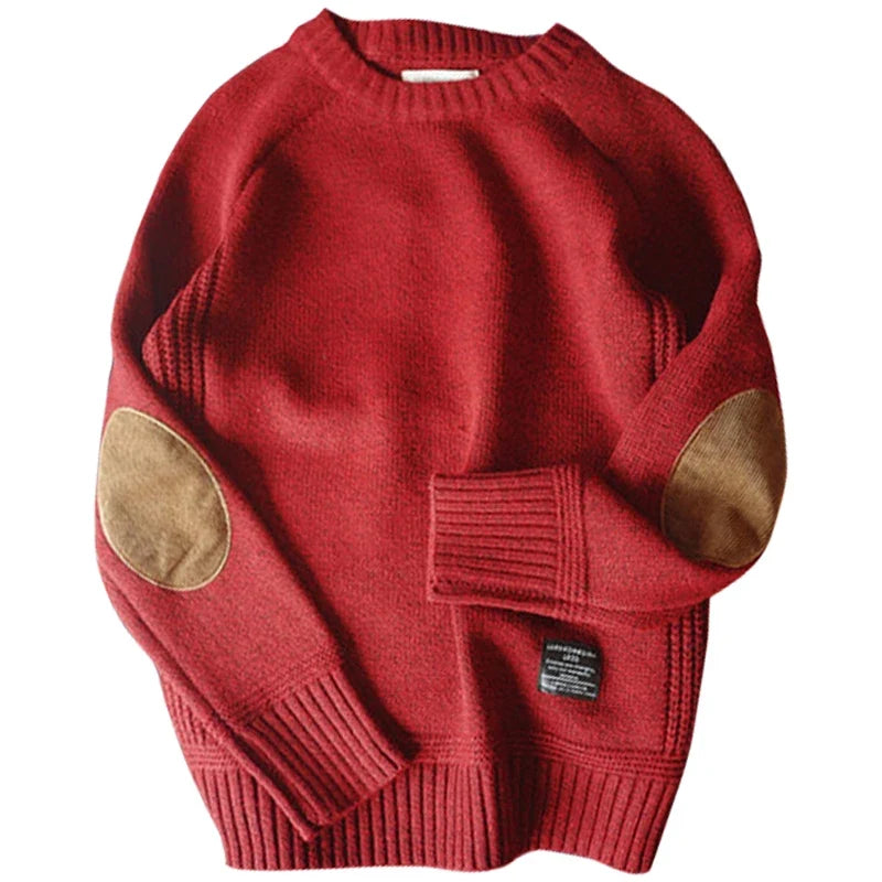 Unik stil herre strikket genser, oversized med moderne mønster, komfortabel og trendy pullover.