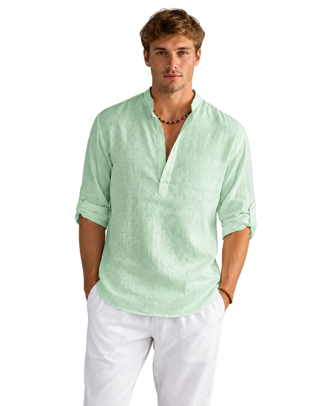 Herre pustende sommerskjorte med tidløst design, perfekt for varme dager. Komfortabel og lett, en klassiker.