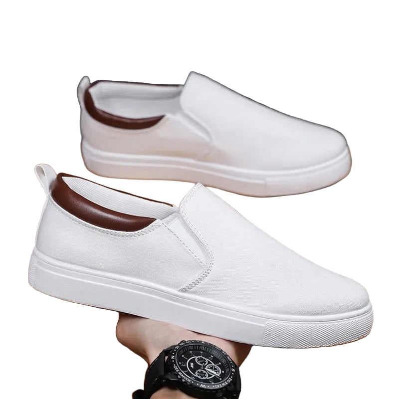 Herre slip-on sko for komfort og stil, perfekt som fritidssko og hverdagssko for vår og sommer.
