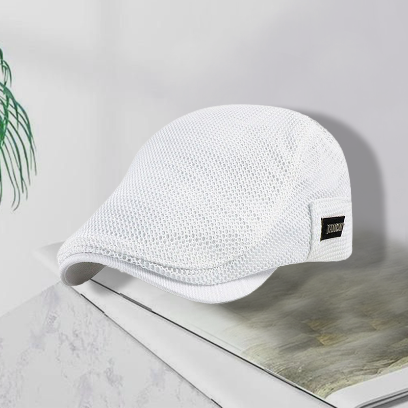 Trendy herre flat caps, luftig og solbeskyttende sommer tilbehør.
