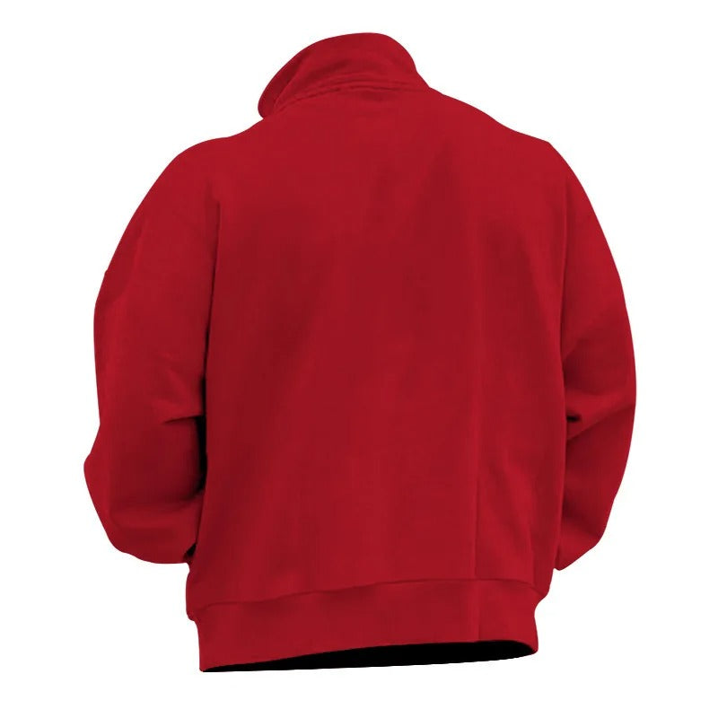 Optimal passform av herre sweatshirt med halv glidelås, en behagelig og moderne herregenser.