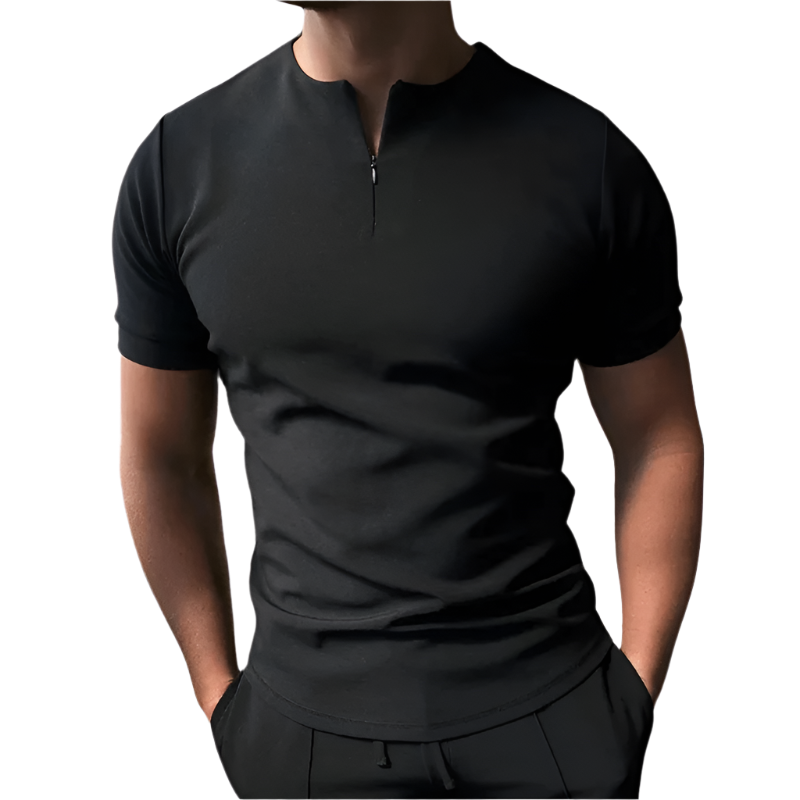 Herre t-skjorte i pustende polyester, ideell for hverdag og fritid. Komfortabel, allsidig passform.