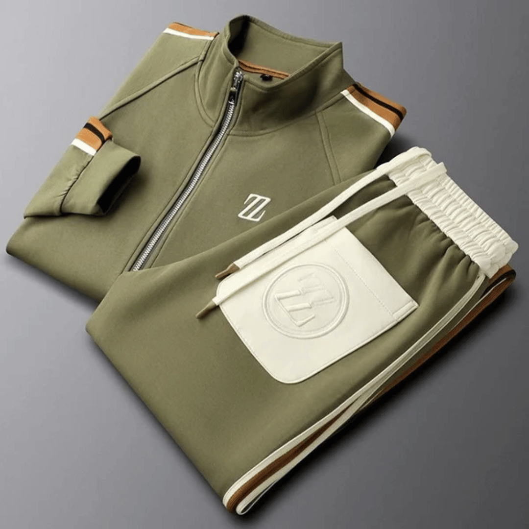 Herre treningsdress som kombinerer sporty funksjon med moderne komfort for mennsmote.