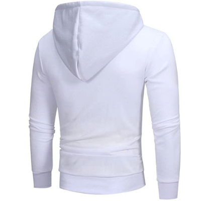 Nærbilde av stoffet på herre treningsjakke: Myk og pustende polyester/bomull for god komfort.
