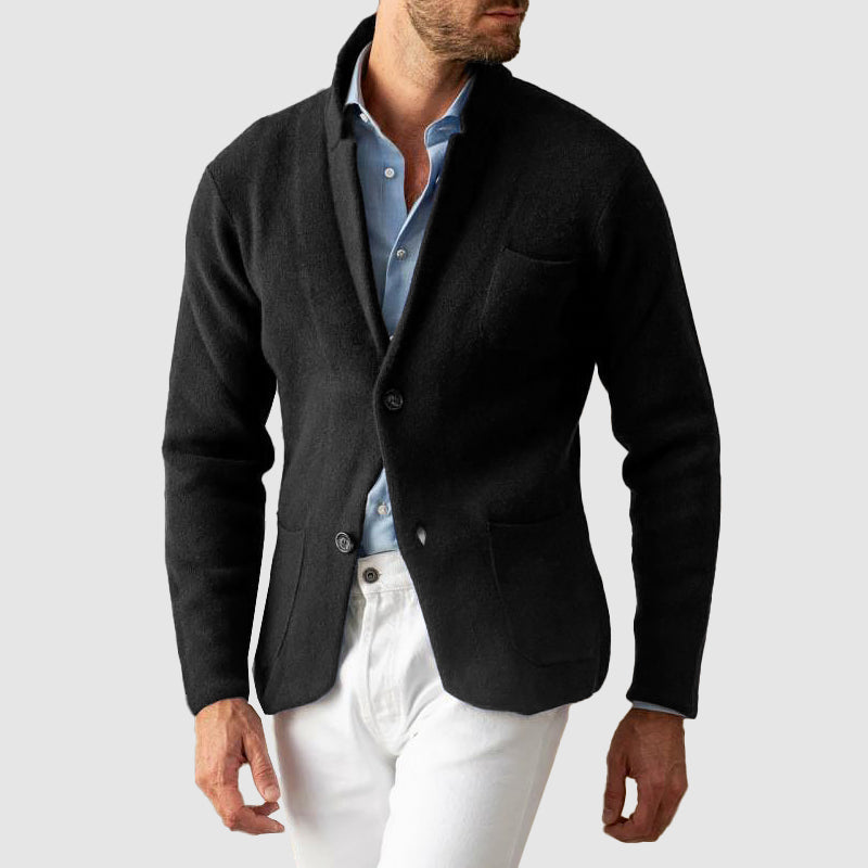 Varm herre vintage cardigan, en allsidig høstjakke med klassisk snitt for både fritidsklær og formell bruk.