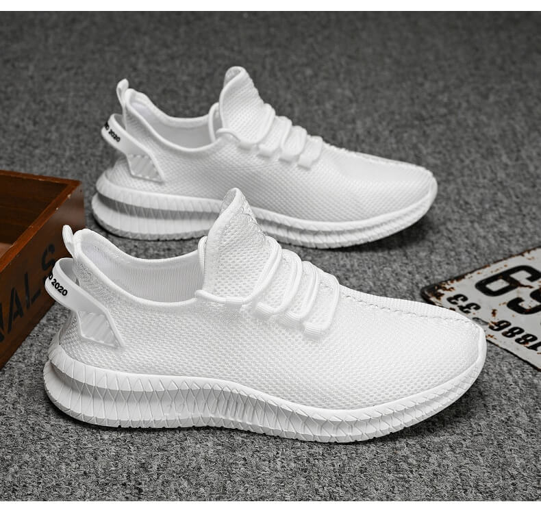 Herren Atmungsaktive Mesh Fashion Sneaker in Grau, ideal für Alltag und Sport.