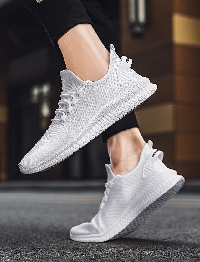 Herren Fashion-Sneaker in Grau, Vorderansicht, featuring atmungsaktives Mesh.