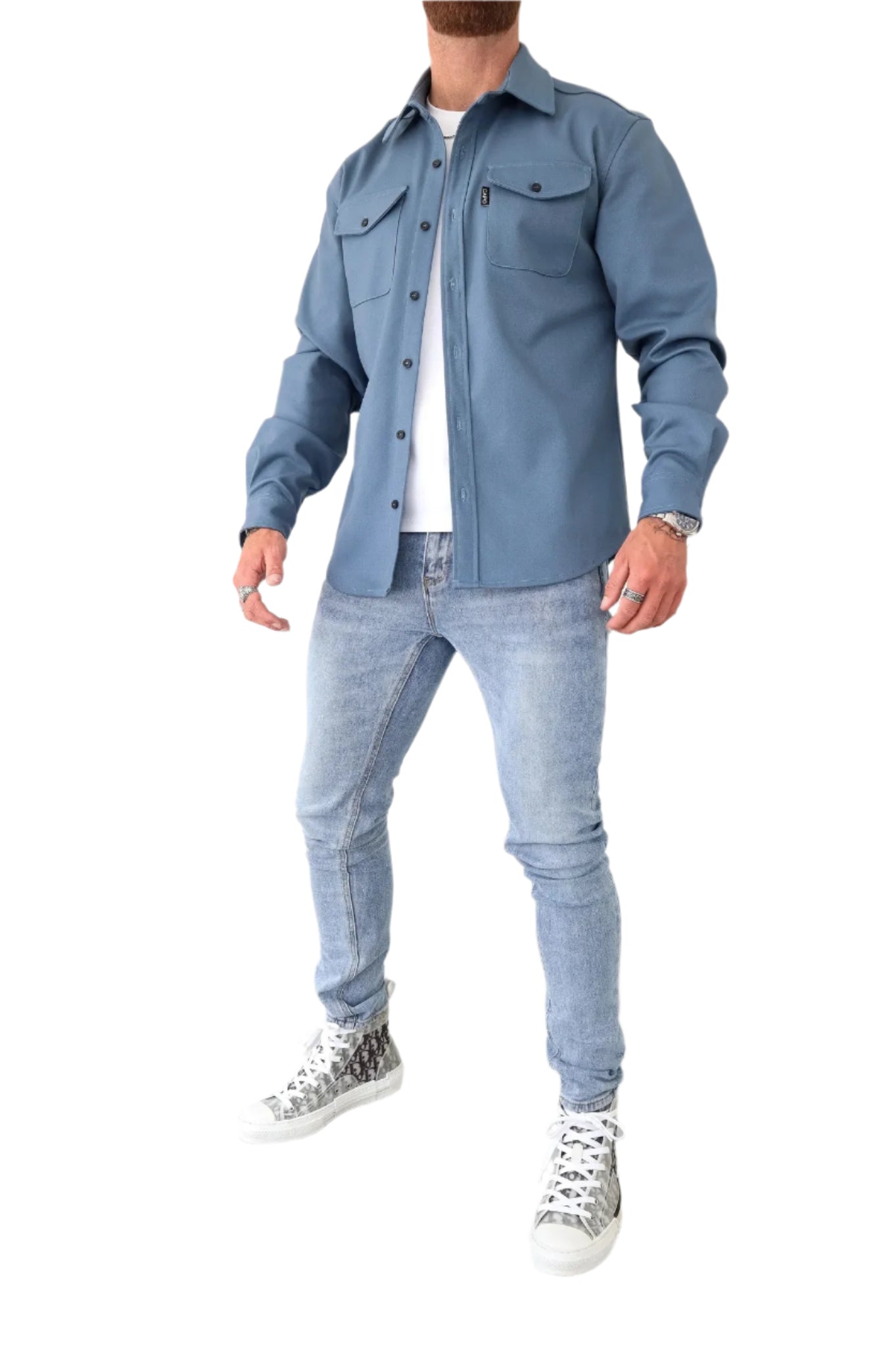 Herren Baumwolljacke & Knopfleiste, Brusttaschen, Freizeitjacke, Übergangsjacke, Mehrfarbig, Langarm