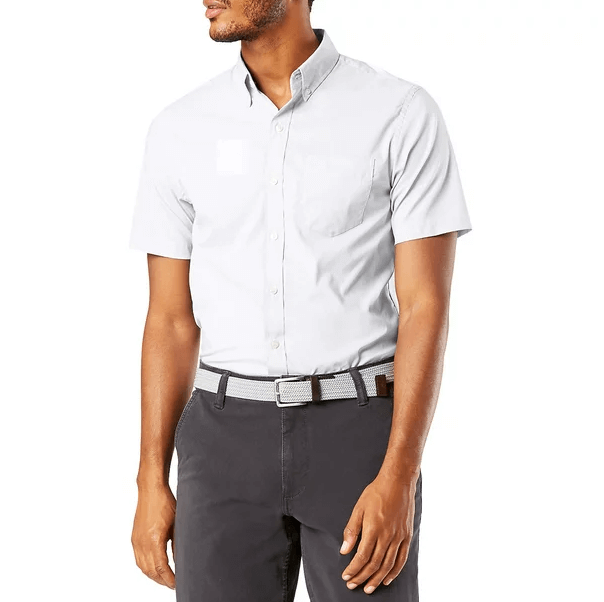 Grau meliertes Herren Poloshirt mit Knopfleiste, weicher Griff, super Qualität