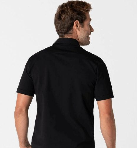 Gestreiftes Herren Kurzarm Poloshirt in Dunkelblau-Weiß, maritimer Stil