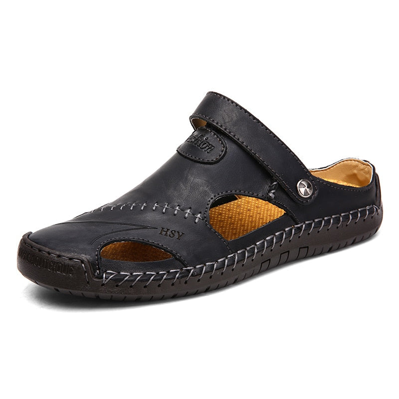 Herren Gladiator-Sandalen aus Leder, orthopädisch und komfortabel für sommerliche Outdoor-Aktivitäten