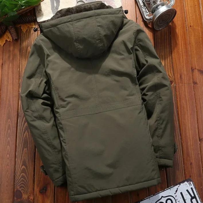 Herren Winterjacke im taktischen Design, mit Teddyfutter, wasserdicht und winddicht, für Herren, robust und warm.