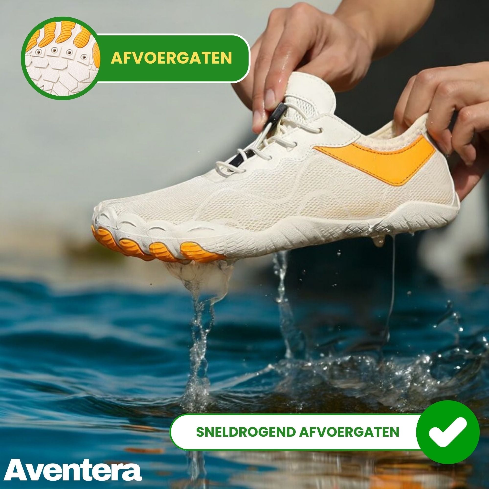 Stilren barfotsko for menn, med pustende overdel for optimal fothelse.