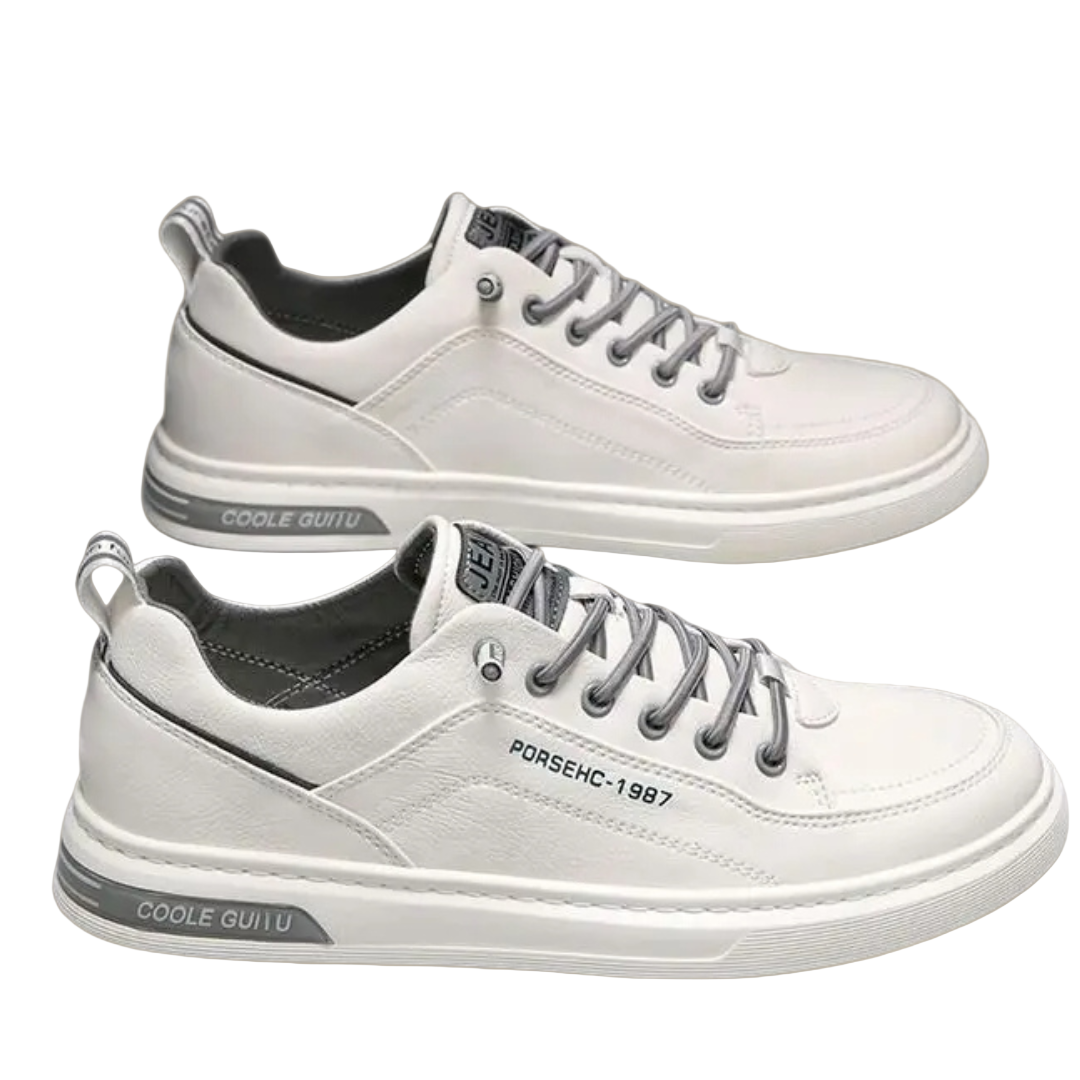 Herresko, retro sneakers med dempet såle for komfortabel hverdagsbruk. Klassisk design.