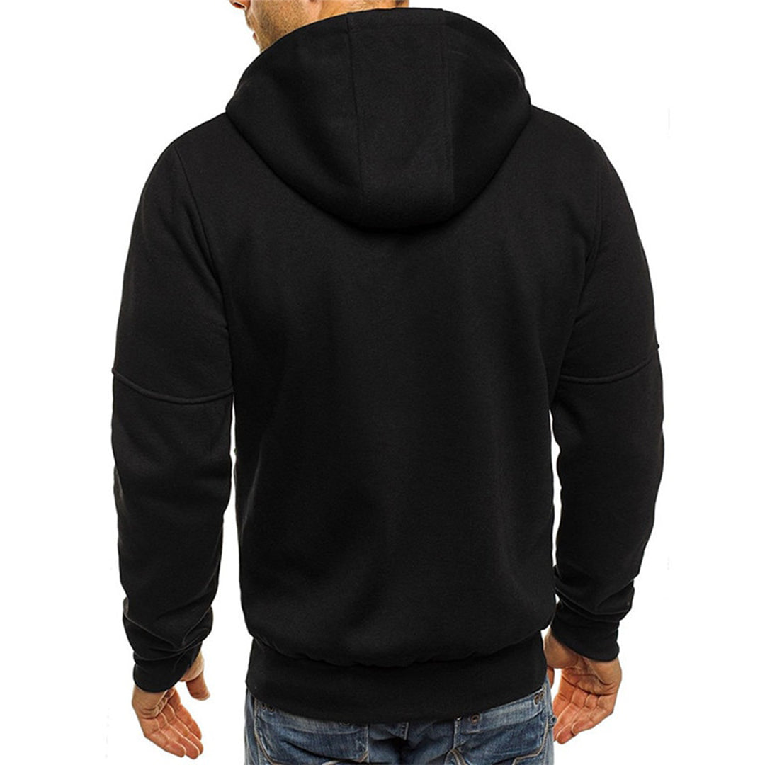 Herresweater med hette og glidelås i front, perfekt for en aktiv hverdag eller avslapping.