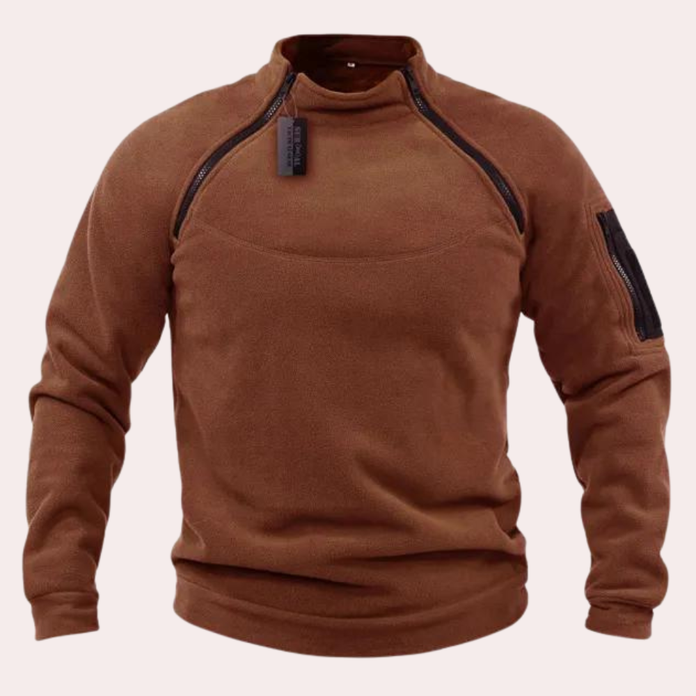 Trendy herresweater med avslappet stil, ideell for en casual look med bevegelsesfrihet.