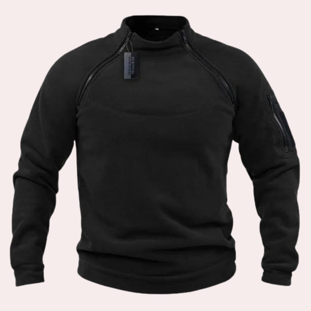 Stilfull herresweater med stretch og avslappet passform, ideell for en komfortabel hverdag.