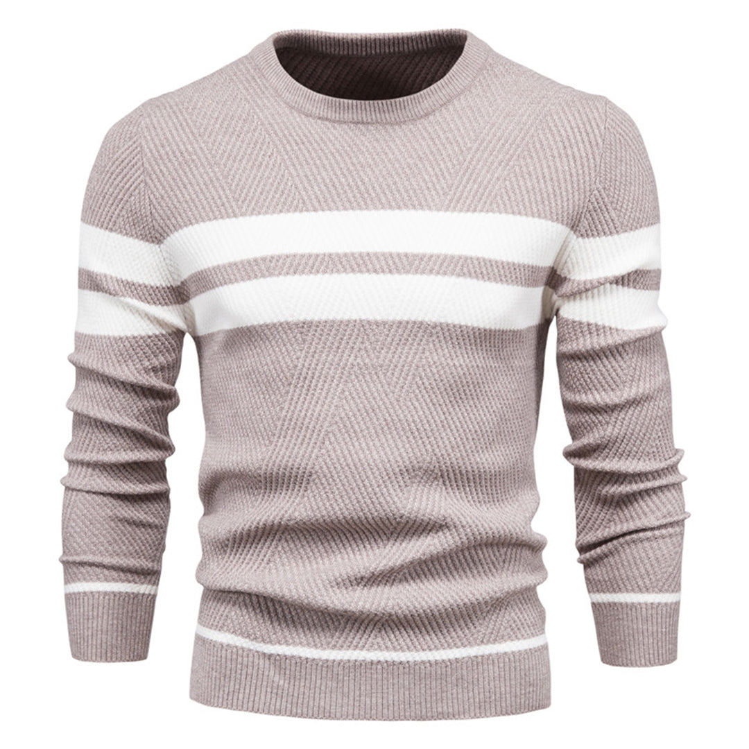 Avslappet herresweater med o-hals, ideell for casual hverdagsbruk. Gir stil og komfort til menn.