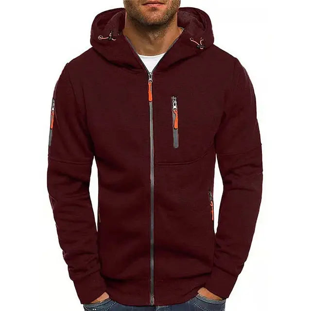 Enkel og elegant herre hettegenser med justerbar hette, et nøkkelplagg for enhver garderobe.