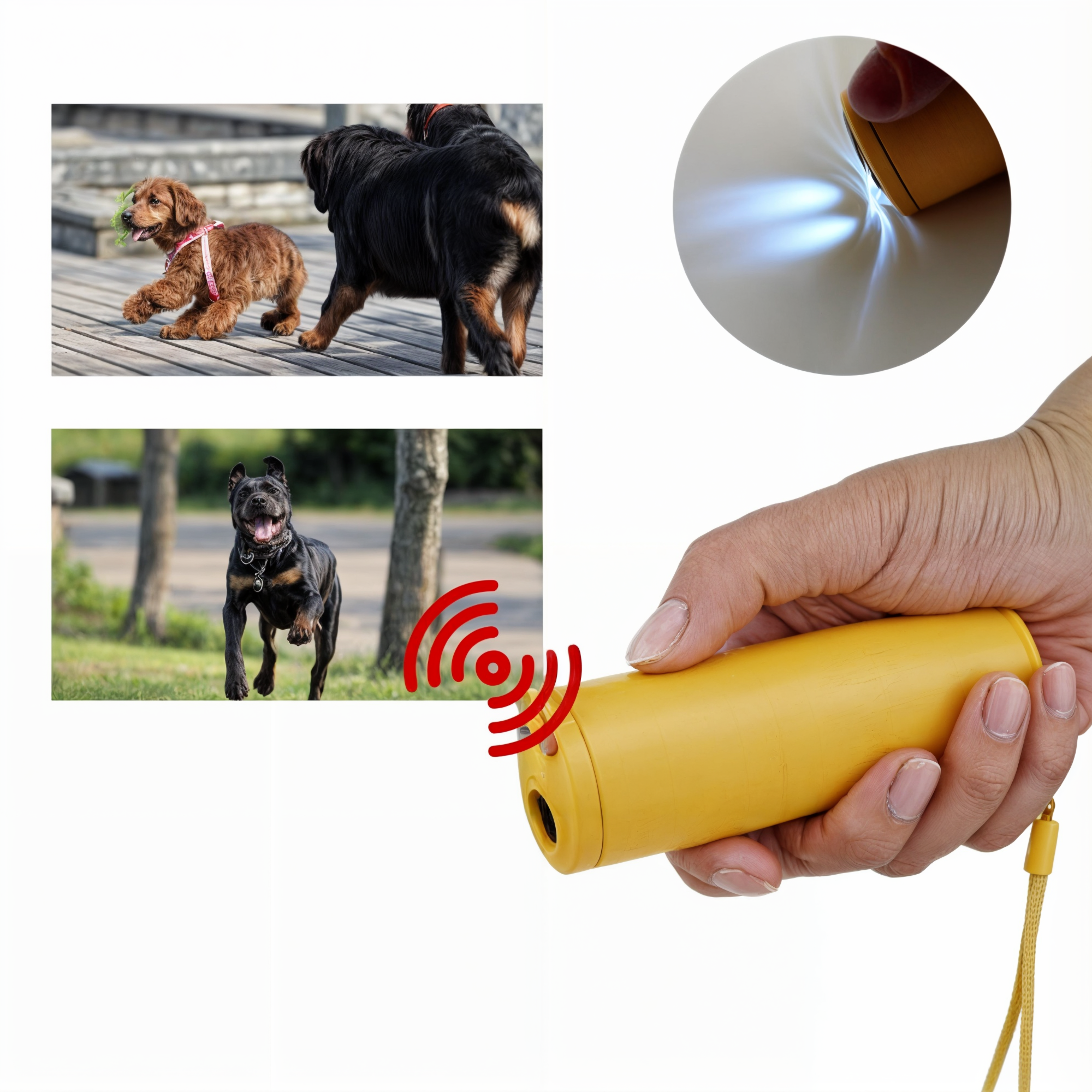 Hundetilbehør: Anti-bjeff ultralyd enhet for lydige og rolige hunder