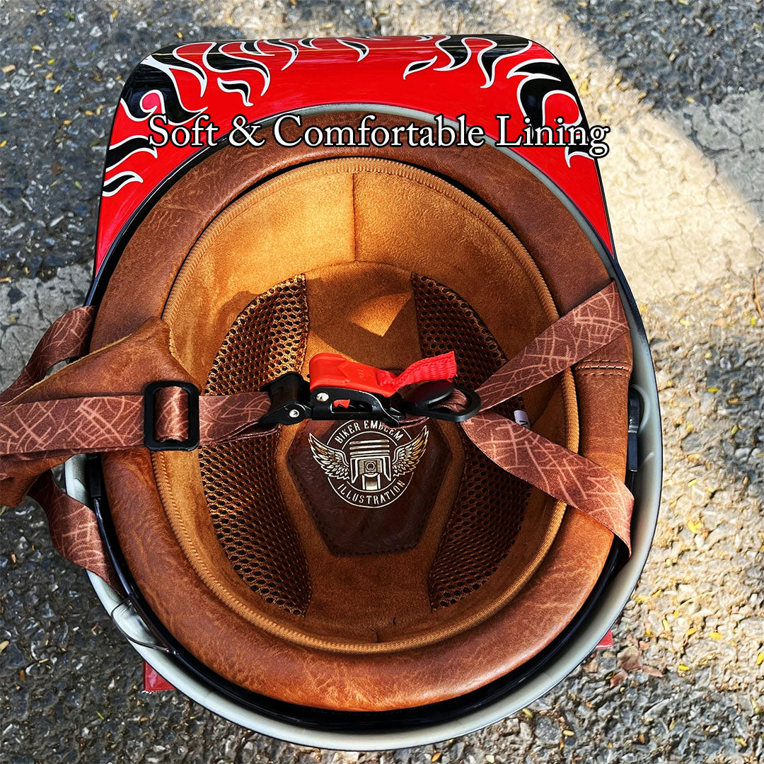 Lettvektig motorsykkelhjelm for menn, baseballcap-stil; ideell for cruiser og scooter.