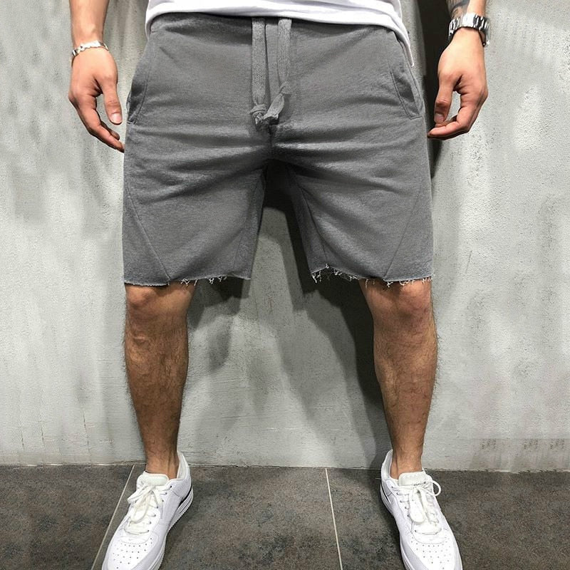 Marineblå casual shorts til herre. Mykt stoff sikrer optimal komfort om sommeren.