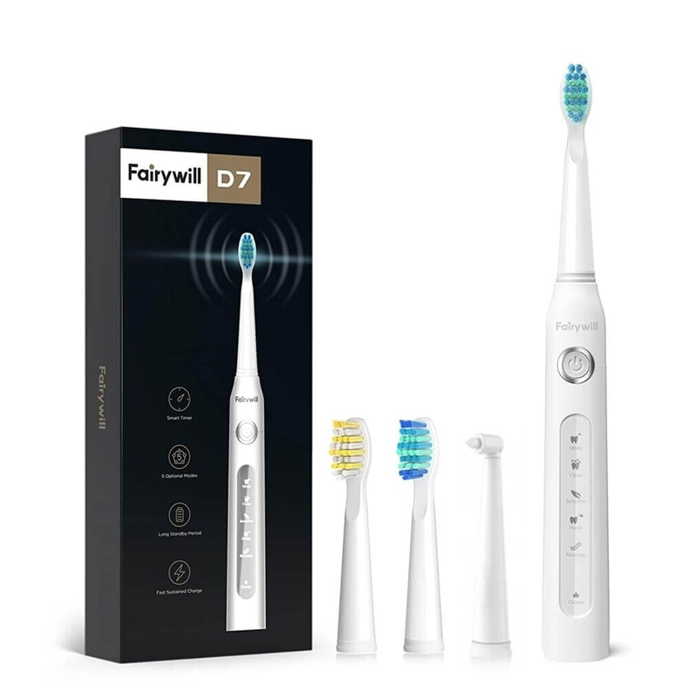 Svart, elegant oppladbar sonic elektrisk tannbørste. Perfekt for effektiv oralpleie.