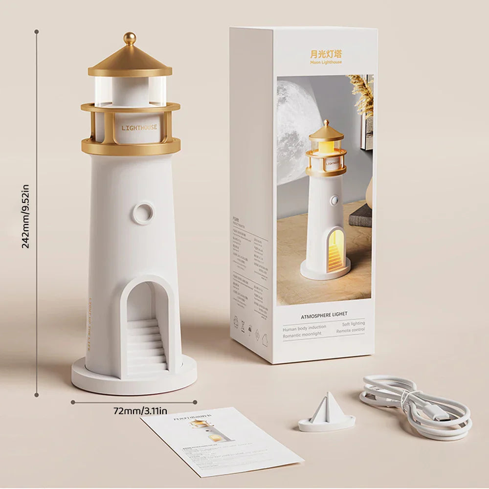 Hvit taklampe med Bluetooth-høyttaler, LED-lys og stemningsskapende lysprojeksjon; smart dekorlys for hjemmet.