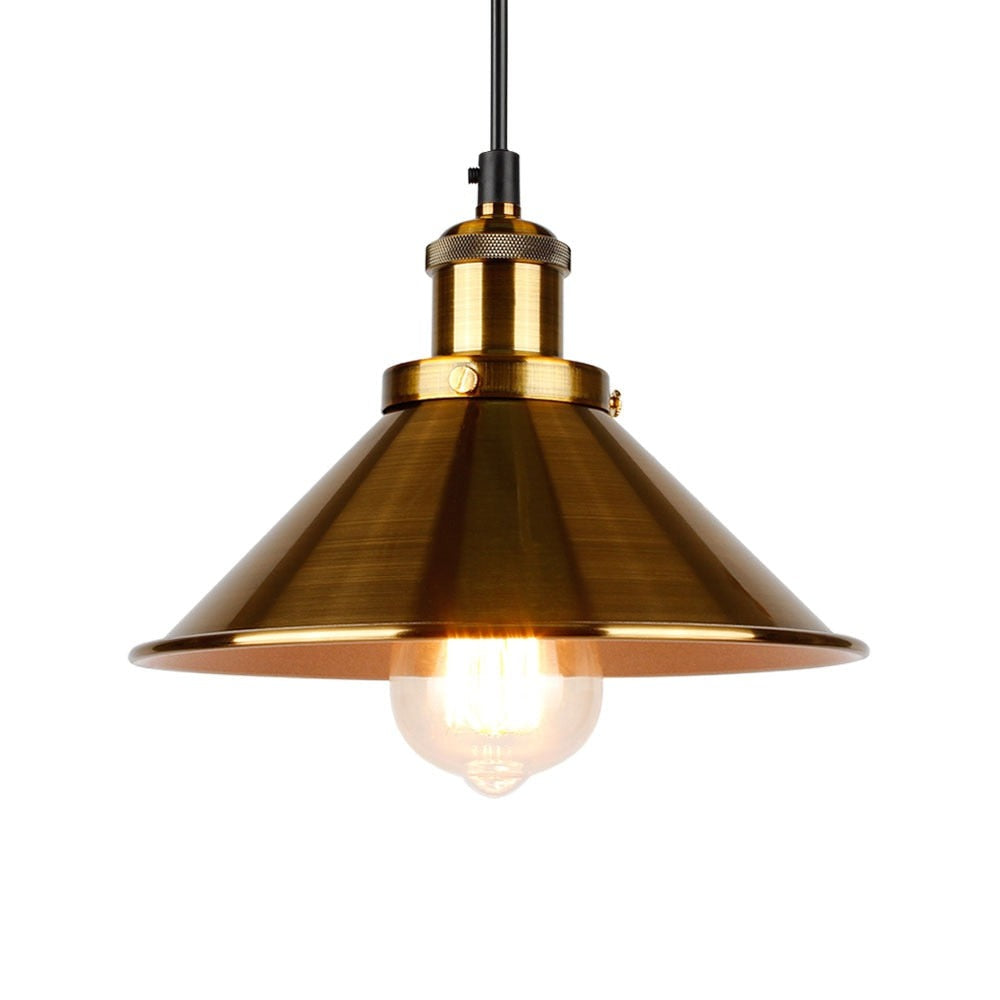 Svart justerbar metalllampe, industriell pendellampe med retro design for belysning.