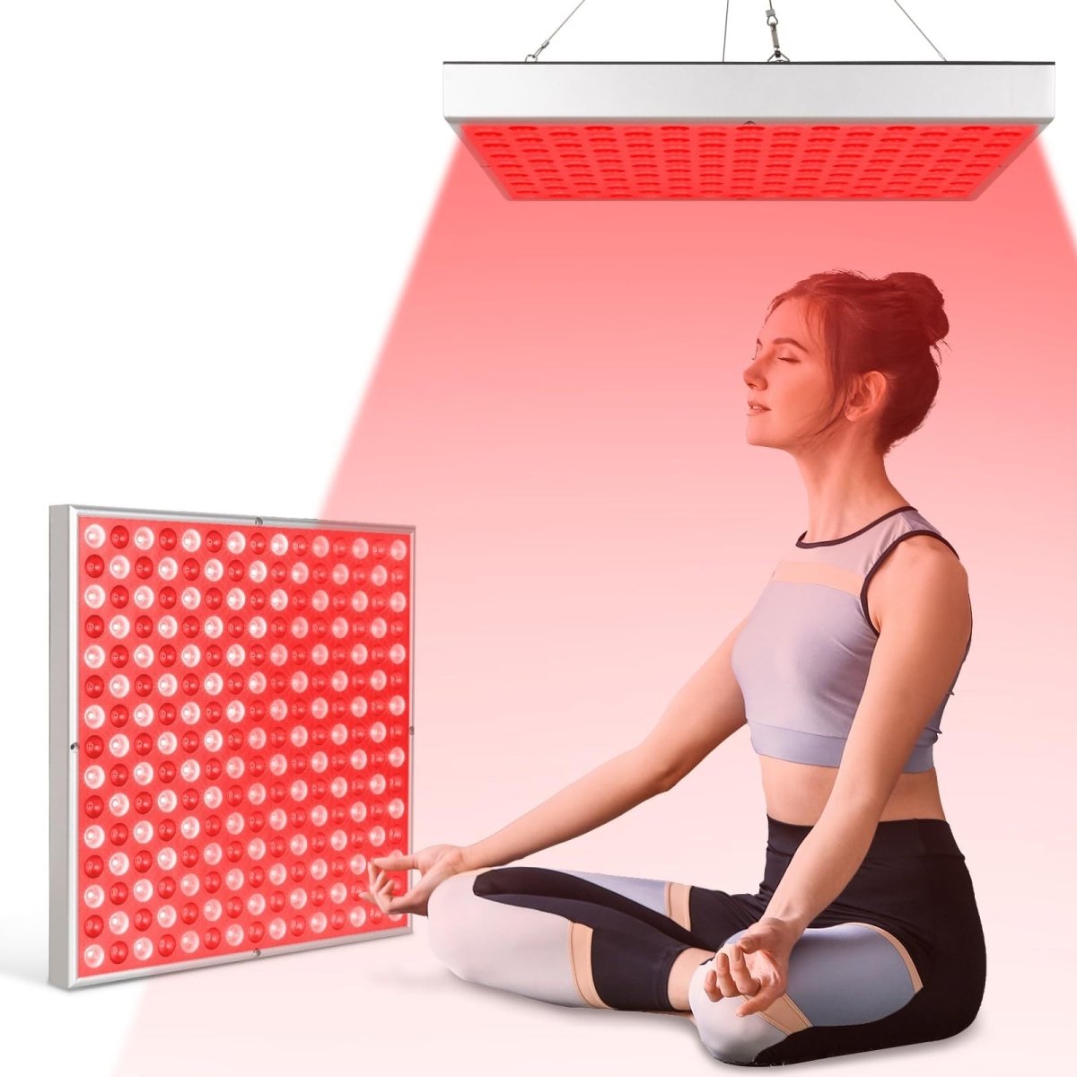 Infrarød lysterapi LED panel for hudpleie og avslapning. Perfekt for hjemmebruk og velvære.