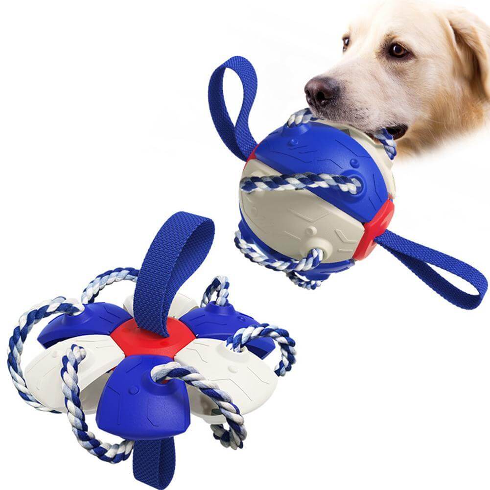Slitesterk tyggeleke frisbee ball: Trygg og stimulerende for daglig bruk. Langvarig moro for hund.