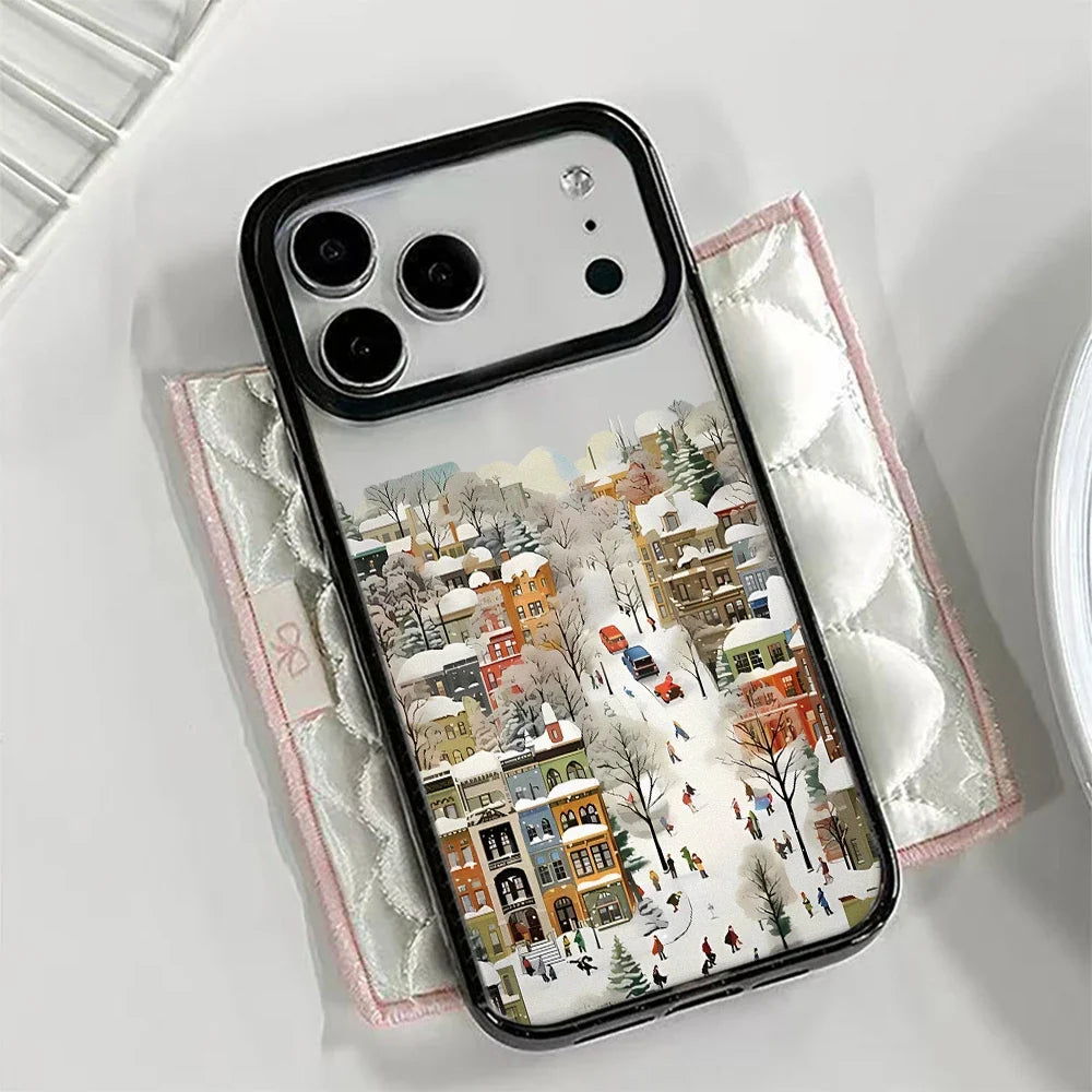 iPhone 17 deksel med snøutsikt, et stilfullt og støtsikkert skall for din telefon.