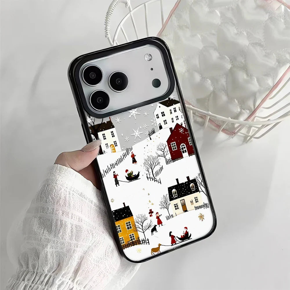 Stilfullt iPhone deksel med snøutsikt, gir full mobilbeskyttelse med et unikt preg.