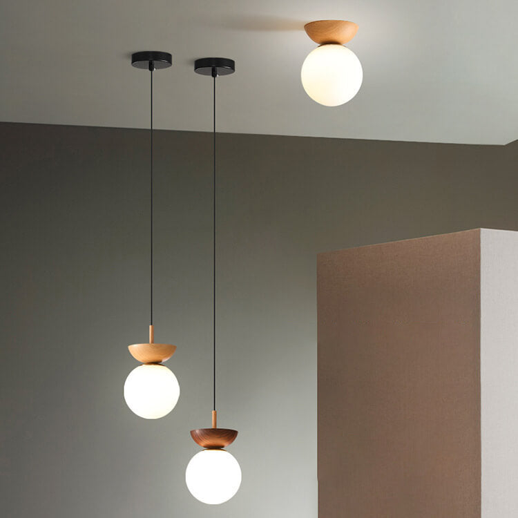 Japansk soveromslampe: Minimalistisk design i tre med justerbar LED-belysning for rolig atmosfære.