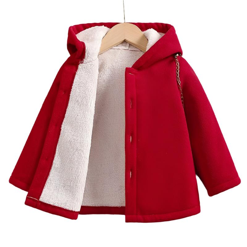 Barnas favoritt: tykk fleece vinterjakke med hette, ideell som yttertøy og for barnemote.
