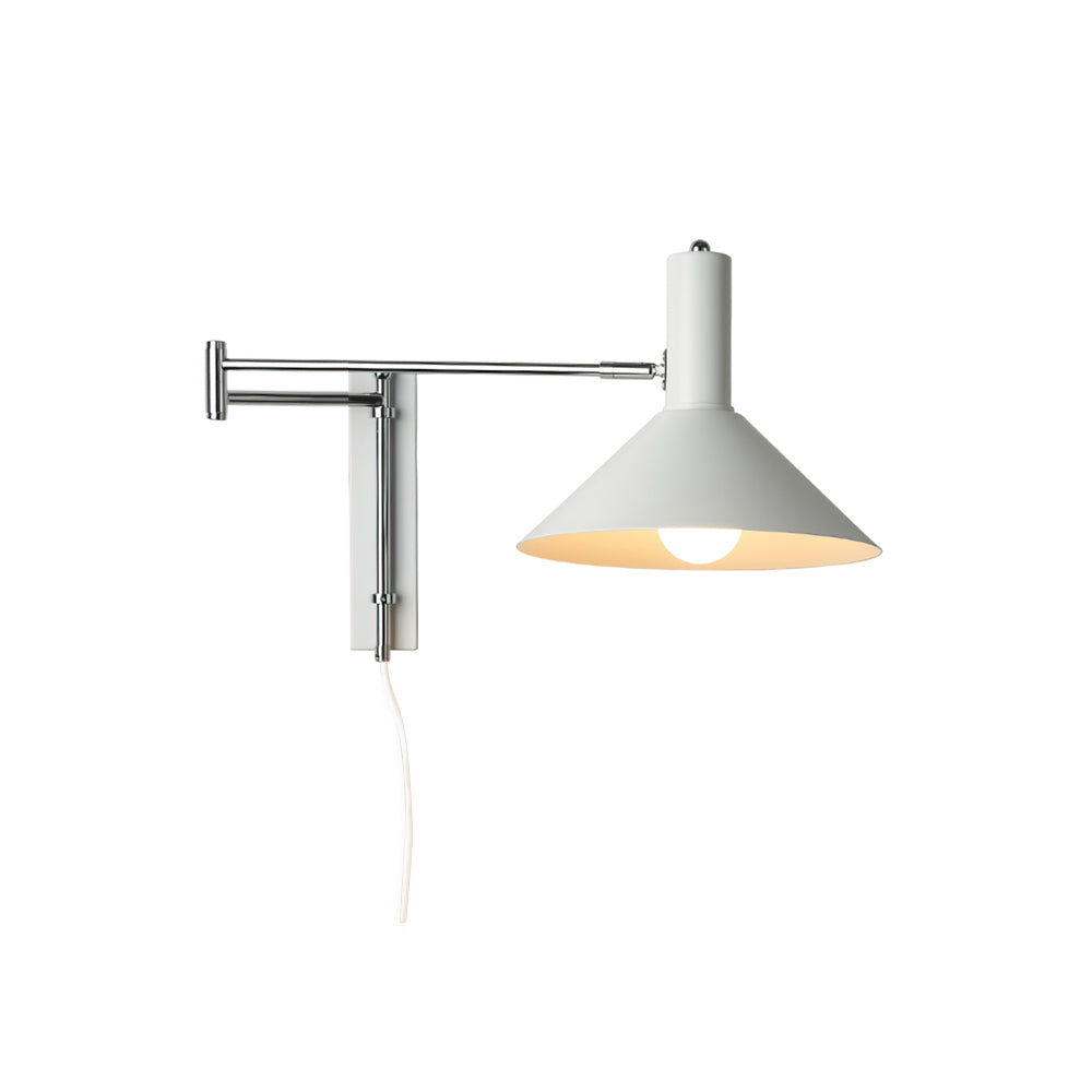 Justerbar minimalistisk vegglampe. Praktisk plug-in designlampe for stue og soverom. Moderne leselampe.