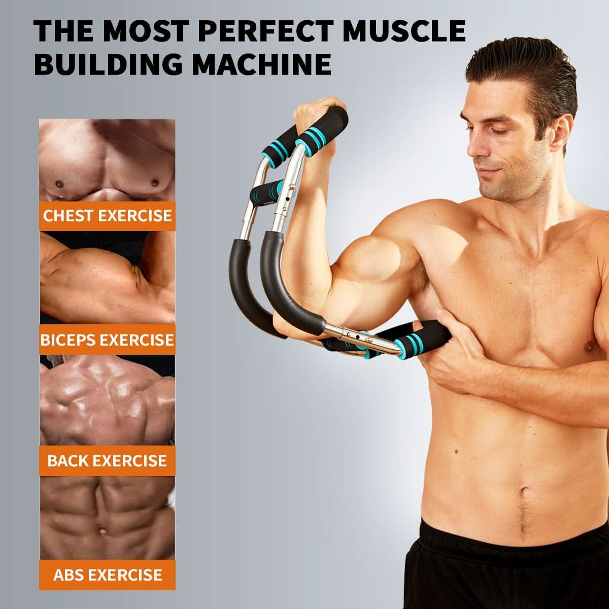 Allsidig, justerbar treningsstang. Perfekt for målrettet muskeltrening av bryst, armer og triceps.