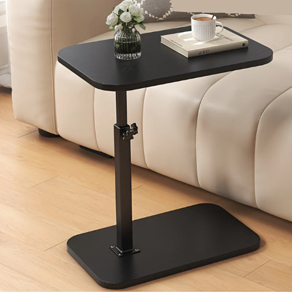 Justerbart sidebord for stue, soverom eller hjemmekontor; et fleksibelt og moderne lite møbel.